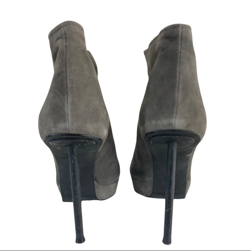 Stuart Weitzman Grey Soft Suede Platform Stiletto… - image 3